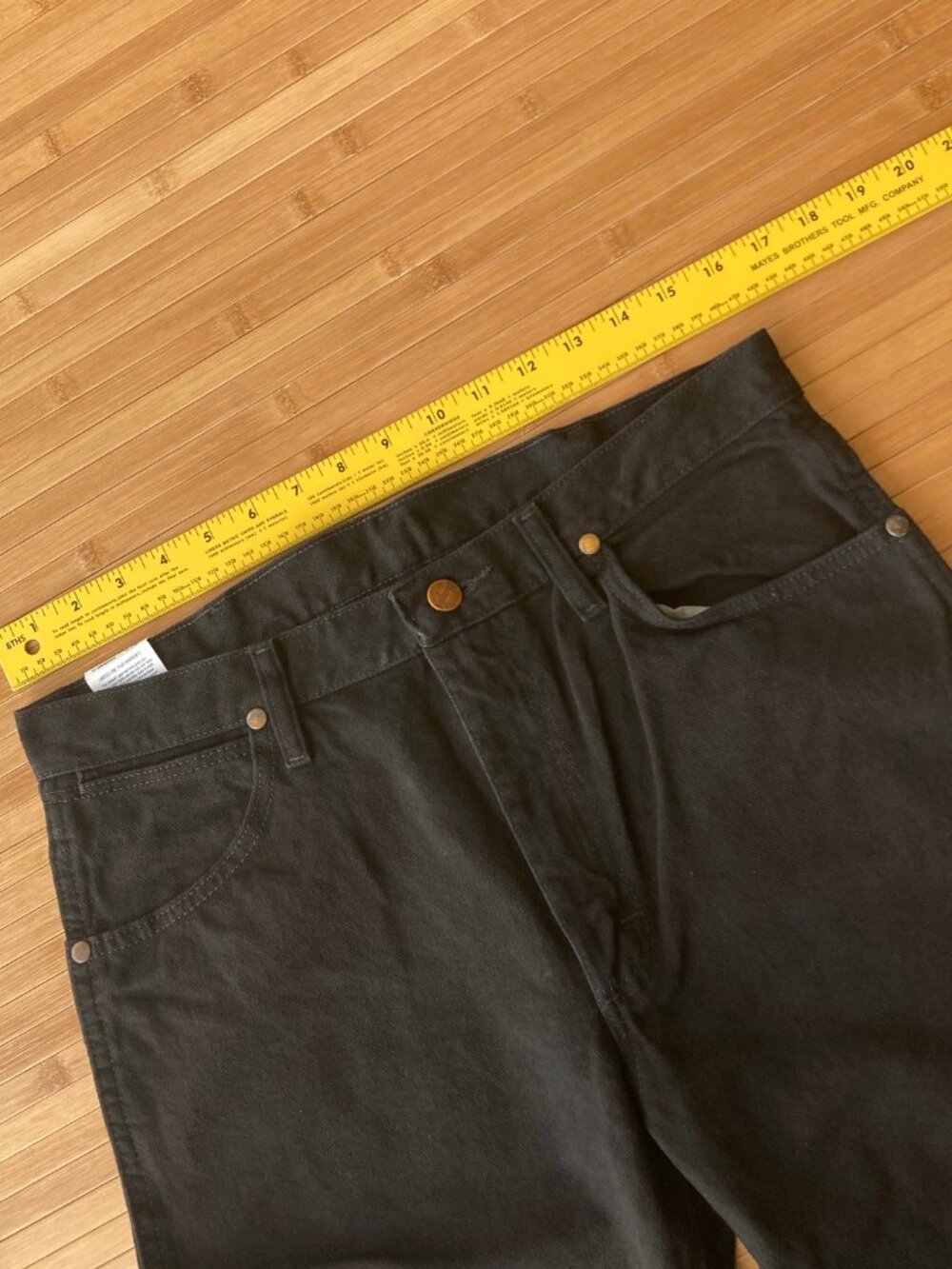 Wrangler Cowboy Cut Original Fit Jeans Straight Leg Mens 31x32 Shadow Black NWT - Picture 6 of 10